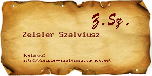Zeisler Szalviusz névjegykártya